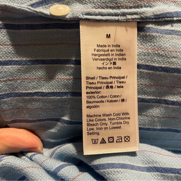 J Crew Balloon-sleeve dress in stripe Blue M Medium - Picture 7 of 7